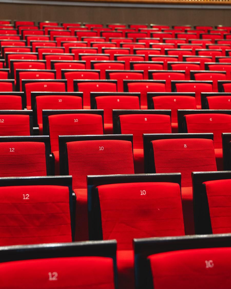 Rows of seats inside The Indy auditorium